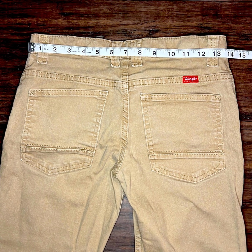 Wrangler 10 Husky boys khaki pants with adjustable waist, great shape!